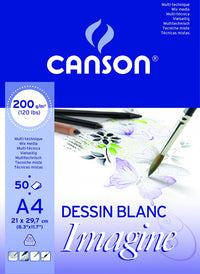 CANSON Imagine vázlattömb 200 g/m² 50 lap A4 finom szemcsés tömb