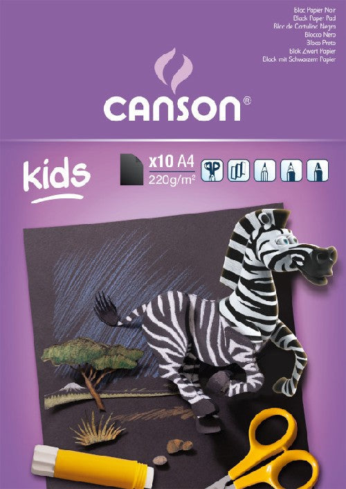 CANSON Kids gyermek vázlattömb 220 g - 10 lap, 24 x 32 cm, ragasztott