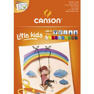 CANSON Kids színes vázlattömb A4 - 120 g/m², 30 lap, 10 színkeverék