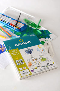 CANSON Kids gyermek vázlattömb 160 g/m² A4 ragasztott - 40 lap