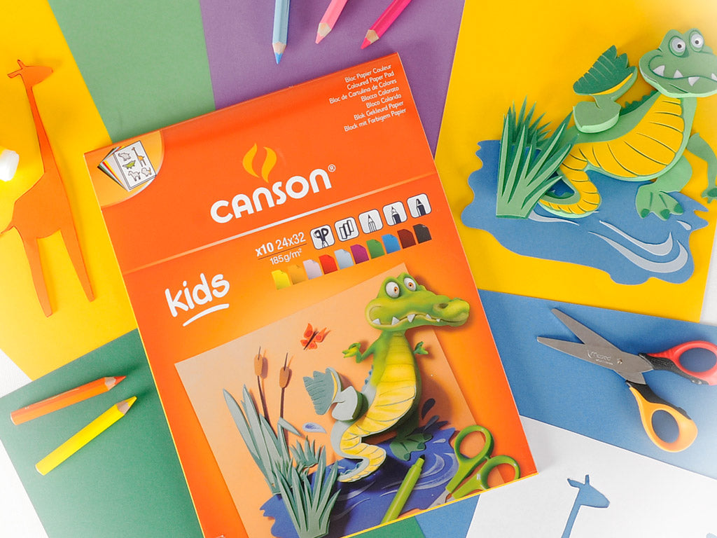 CANSON Kids színes vázlattömb 185 g/m² - 10 lap, 24 x 32 cm