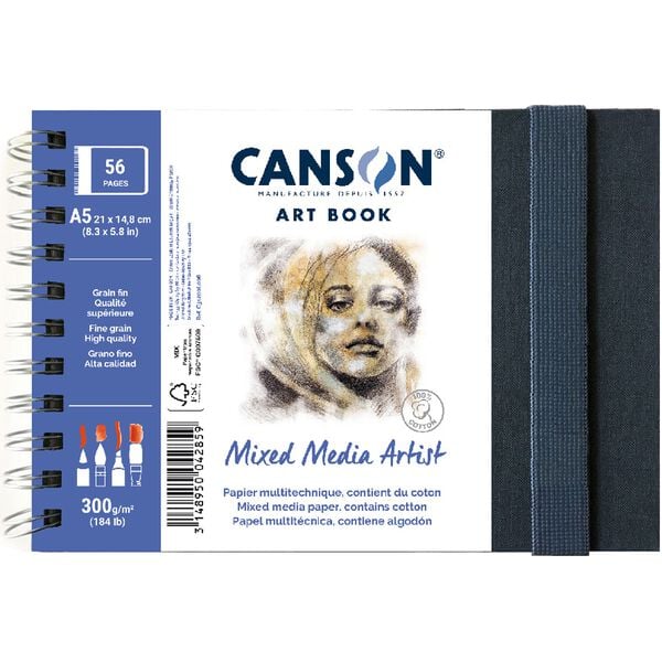 CANSON Mix Media Art Book vázlatfüzet 300 g 56 lap 14 x 21 cm keménytáblás