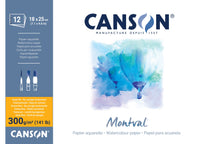CANSON Montval akvarelltömb CP 300 g/m² - 12 lap, 18 x 25 cm