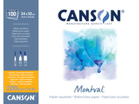 Canson Montval akvarelltömb CP 200 g, 100 lap, 24 x 32 cm ragasztott