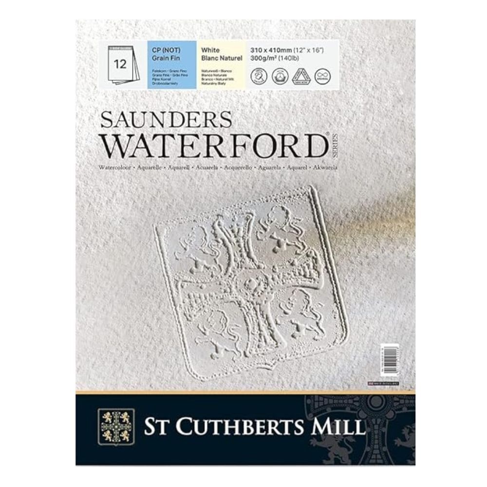 CANSON Saunders Waterford akvarelltömb CP fehér 300 g/m² 23 × 31 cm - 12 lap