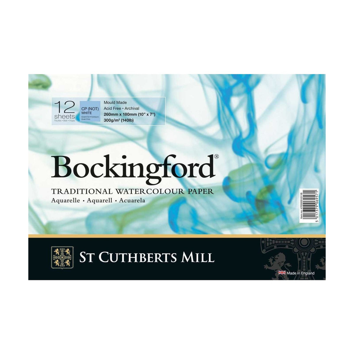 CANSON St Cuthberts Bockingford akvarelltömb 300 g/m² 12 lap spirál 18 – 41 cm
