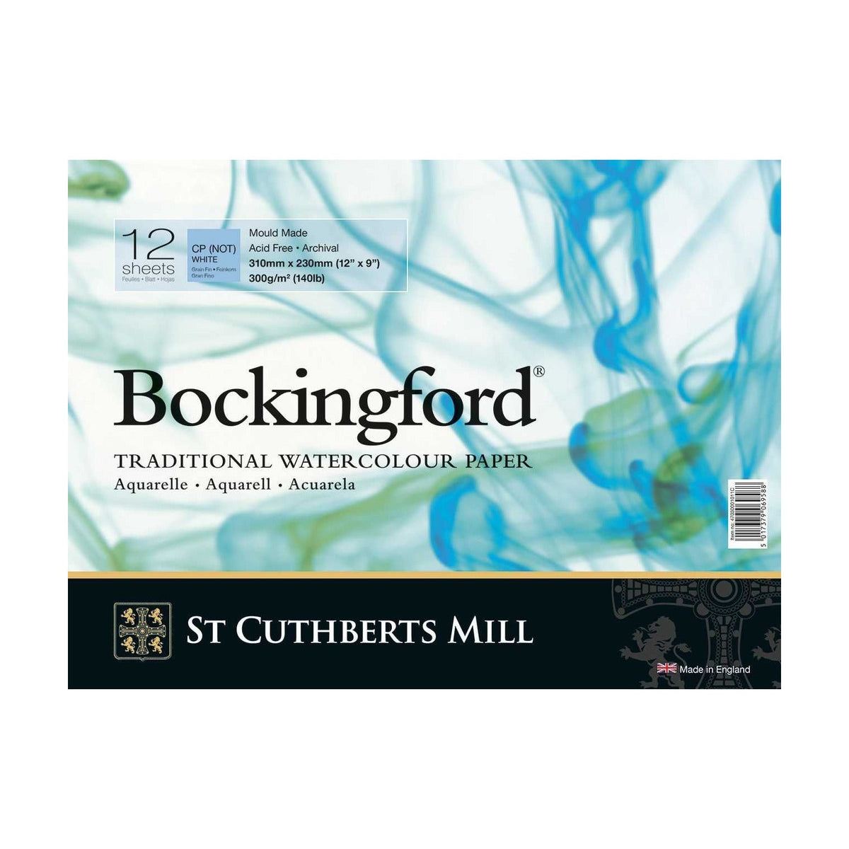 CANSON St Cuthberts Bockingford akvarelltömb 300 g/m² 12 lap spirál 18 – 41 cm
