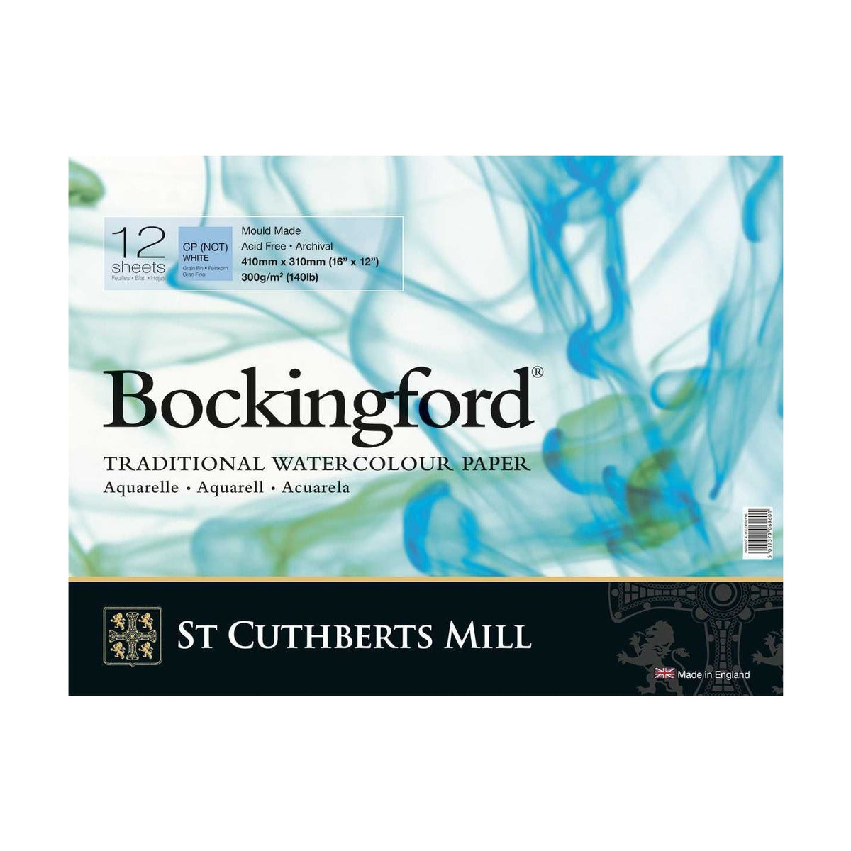 CANSON St Cuthberts Bockingford akvarelltömb 300 g/m² 12 lap spirál 18 – 41 cm