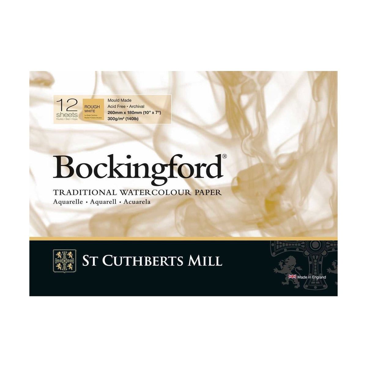 CANSON St Cuthberts Bockingford akvarelltömb Rough 300 g/m² - 12 lap