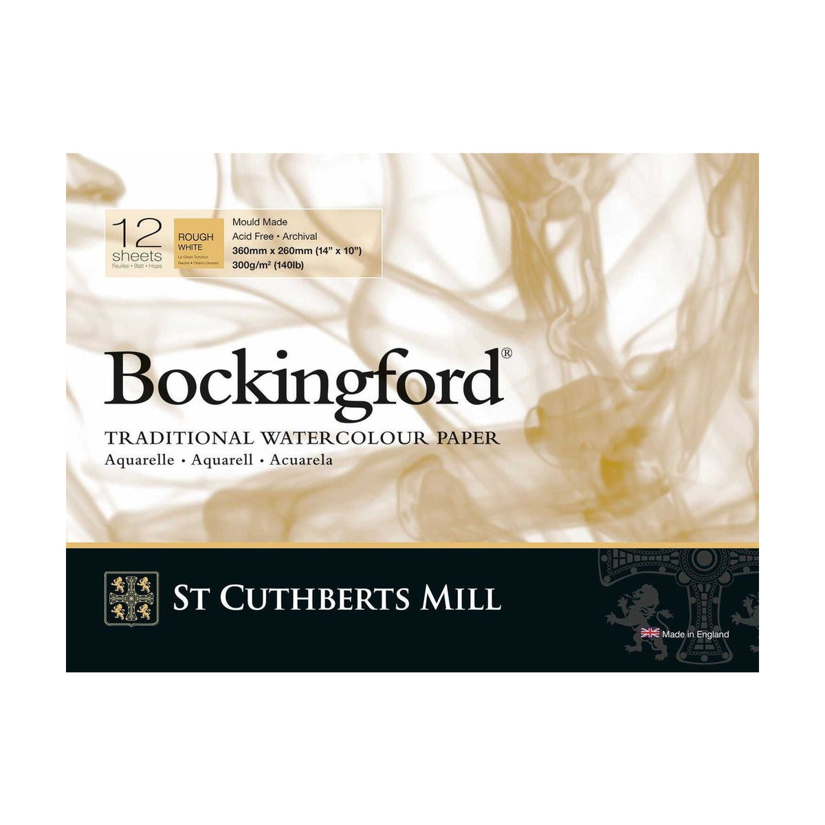 CANSON St Cuthberts Bockingford akvarelltömb Rough 300 g/m² - 12 lap