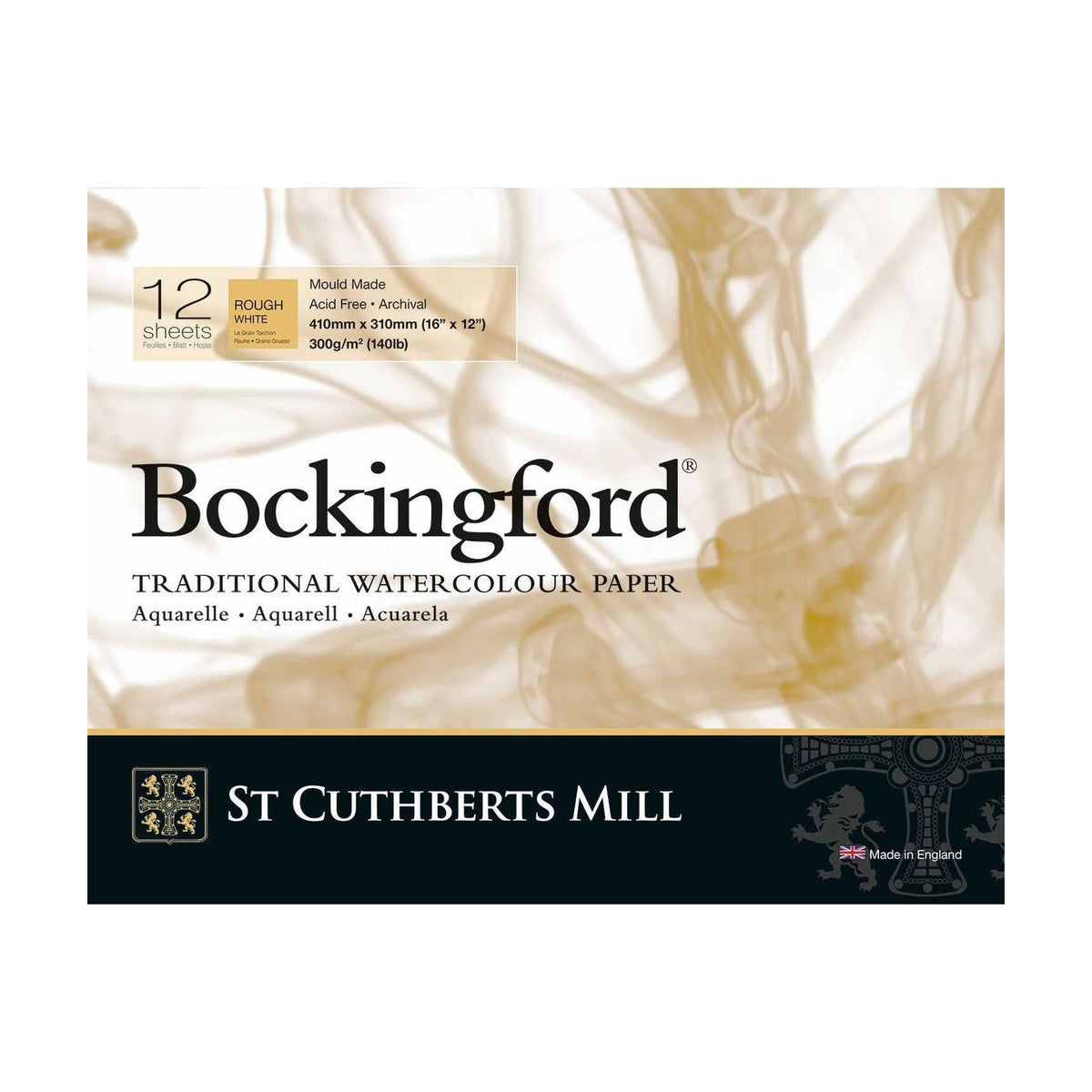 CANSON St Cuthberts Bockingford akvarelltömb Rough 300 g/m² - 12 lap