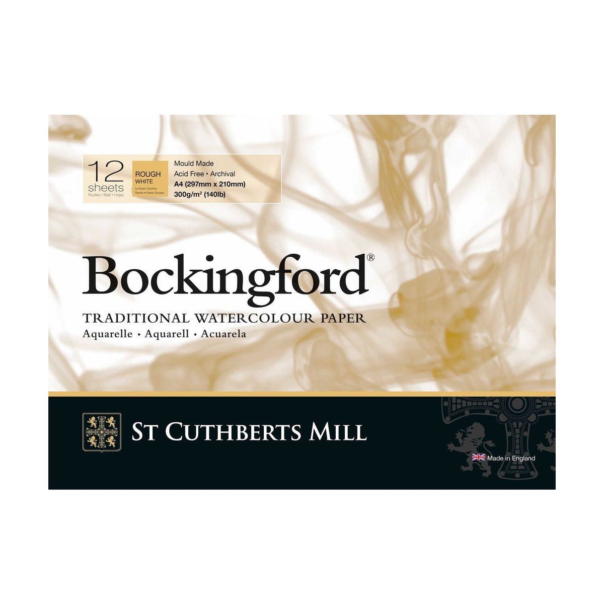 CANSON St Cuthberts Bockingford akvarelltömb Rough 300 g/m² - 12 lap