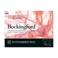 CANSON St Cuthberts Bockingford akvarelltömb sima (HP) fehér 300 g/m² - 12 lap