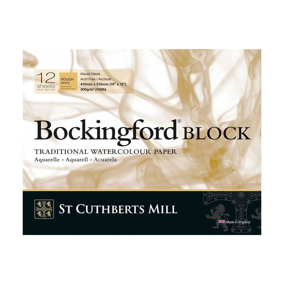 CANSON St Cuthberts Bockingford Rough akvarelltömb 300 g/m² 31 – 41 cm - 12 lap