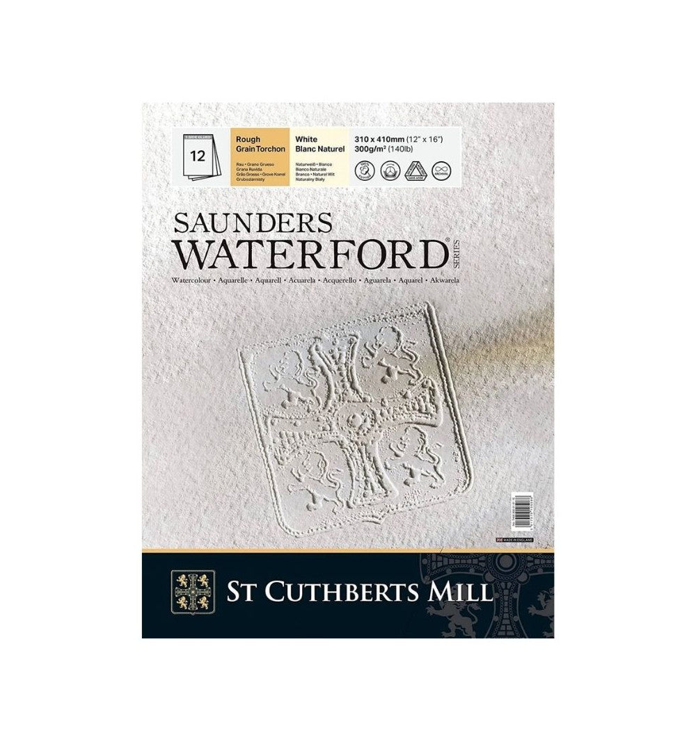 CANSON St Cuthberts Saunders Rough akvarelltömb 300 g/m² fehér 12 lap - 23 x 31 cm