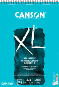 CANSON XL Aquarelle akvarelltömb 300 g/m² A3 - 30 lap, spirálos