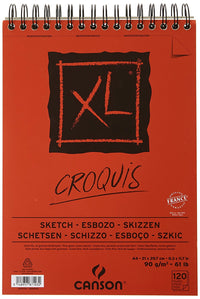 Canson XL Croquis rajztömb 90 g, 60 lap, A2 - spirálozva fent