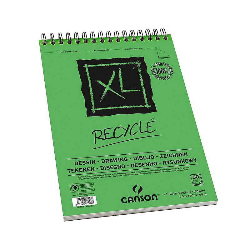 CANSON XL Recycle vázlattömb 160 g/m² A3 - 50 lap, spirálozott