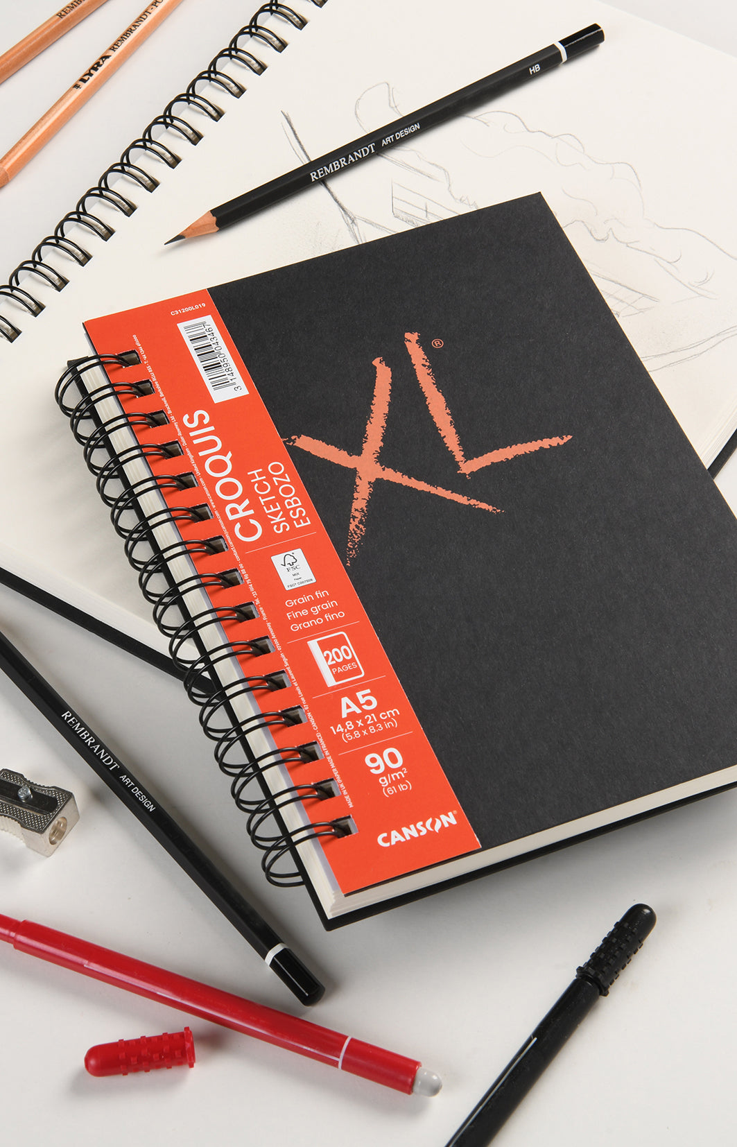 Canson XL Sketch vázlattömb 90 g/m² - 200 lap, A5
