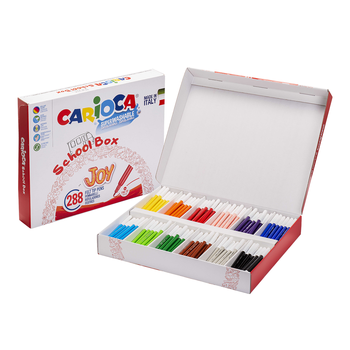Carioca filctoll készlet iskolai kiszerelésben, vegyes színek