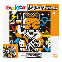 Carioca bársony kifestő készlet 4 db – VAN ORTON Art