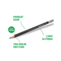 Carioca Black háromszögletű ceruza készlet 2/HB radírral, 4 db