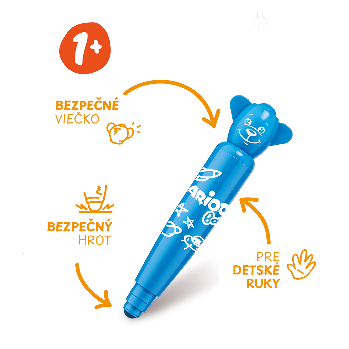 Carioca filctoll Baby kerek hegyű, vegyes színek