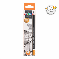 Carioca háromszögletű ceruza Black, 12 db – 0/2B
