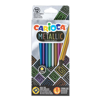 Carioca Metallic hatszögletű színes ceruzák, 12 db