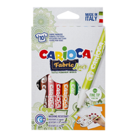 Carioca textilfilcek, vékony hegy, 10 db, vegyes színek