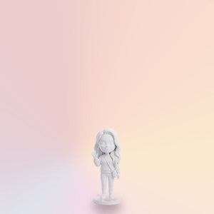 Fehér 3D figura 10 cm