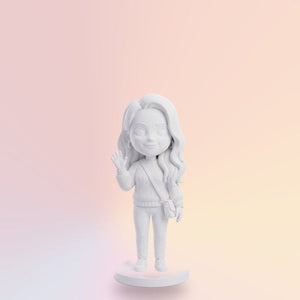 Fehér 3D figura 18 cm
