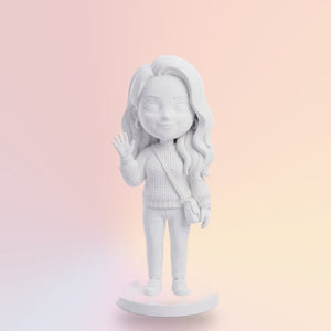 Fehér 3D figura 22 cm