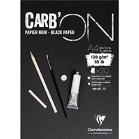 CLAIREFONTAINE Carb'On rajztömb fekete papírral 120 g/m² – 20 lap