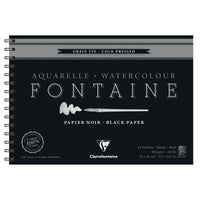 CLAIREFONTAINE Fontaine CP fekete akvarelltömb 300 g/m² 19 x 26 cm - 12 lap