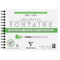 Clairefontaine Fontaine extra fehér akvarelltömb 300 g/m² 18 x 24 cm - 12 lapos