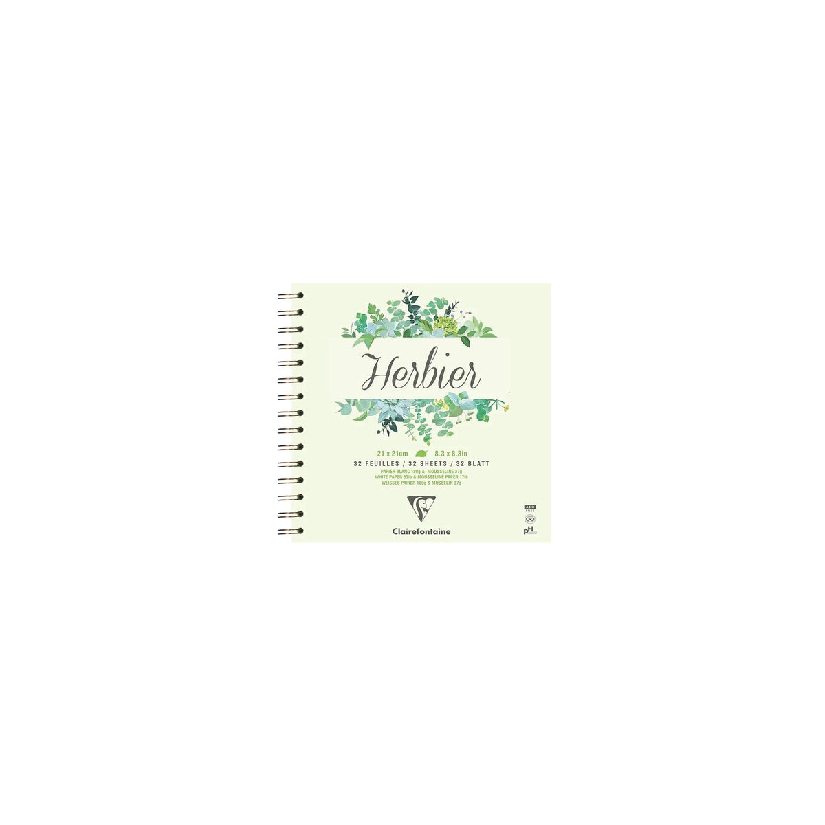CLAIREFONTAINE herbárium 180 g/m² 21 x 21 cm - 32 lap
