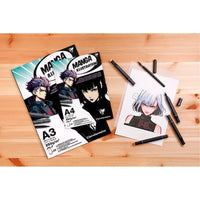 CLAIREFONTAINE Manga Illustration rajztömb 250 g/m² A5 – A3 - 20 lap