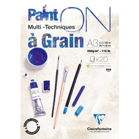 CLAIREFONTAINE Paint'On a grain mixed media tömb 250 g – 20 lap