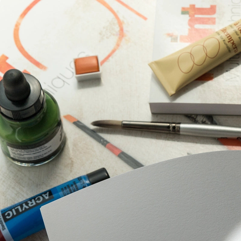 Clairefontaine Paint'On Mix Media tömb 250 g 40 lap ragasztott Extra White