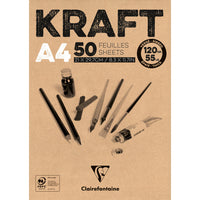 Clairefontaine ragasztott nátronpapír tömb – 120 g 50 lap A4