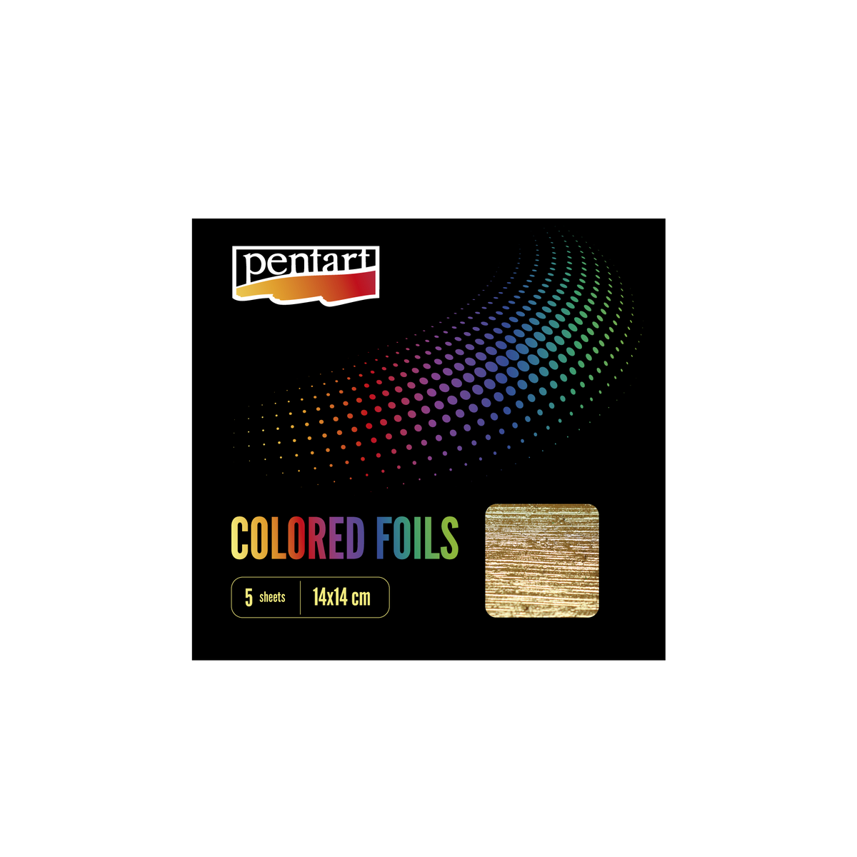Colored foil sheets 14x14 cm 5 gold – barokk