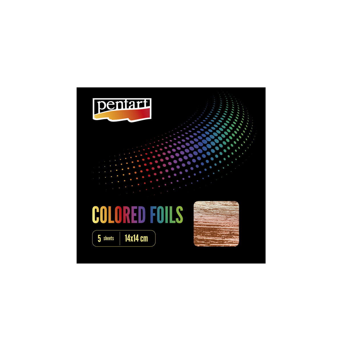 Colored foil sheets 14x14 cm 5 gold – rózsa