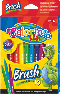 Colorino Brush ecsetfilc készlet hosszú heggyel – 10 szín