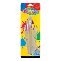 Colorino ecsetkészlet - lapos és kerek, 8 db