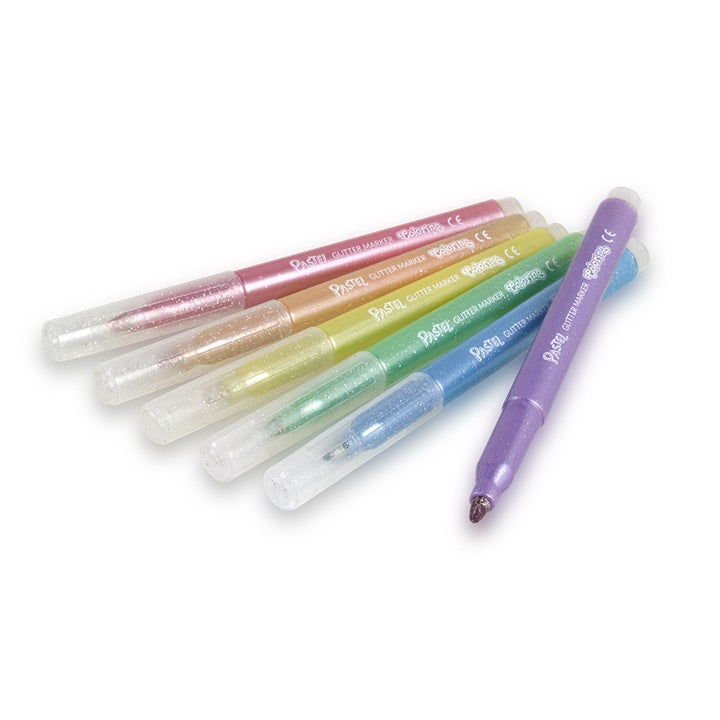 Colorino Glitter Effect pasztell filctollak, 6 darabos csomagolásban (2)