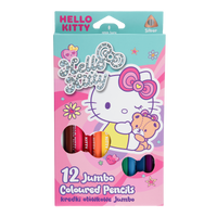 Colorino háromszögletű JUMBO színes ceruzák, Hello Kitty, 12 szín
