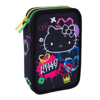 Colorino kétemeletes feltöltött tolltartó Jumper 2 Hello Kitty – Hello Kitty neon fekete