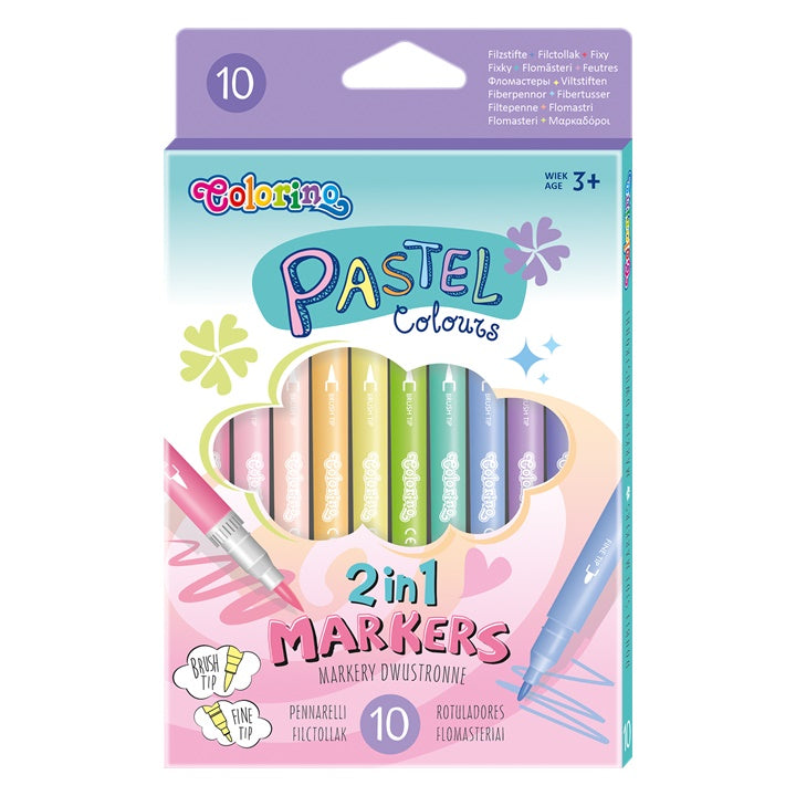 Colorino kétoldalas pasztell filctollak, 10 db (1)