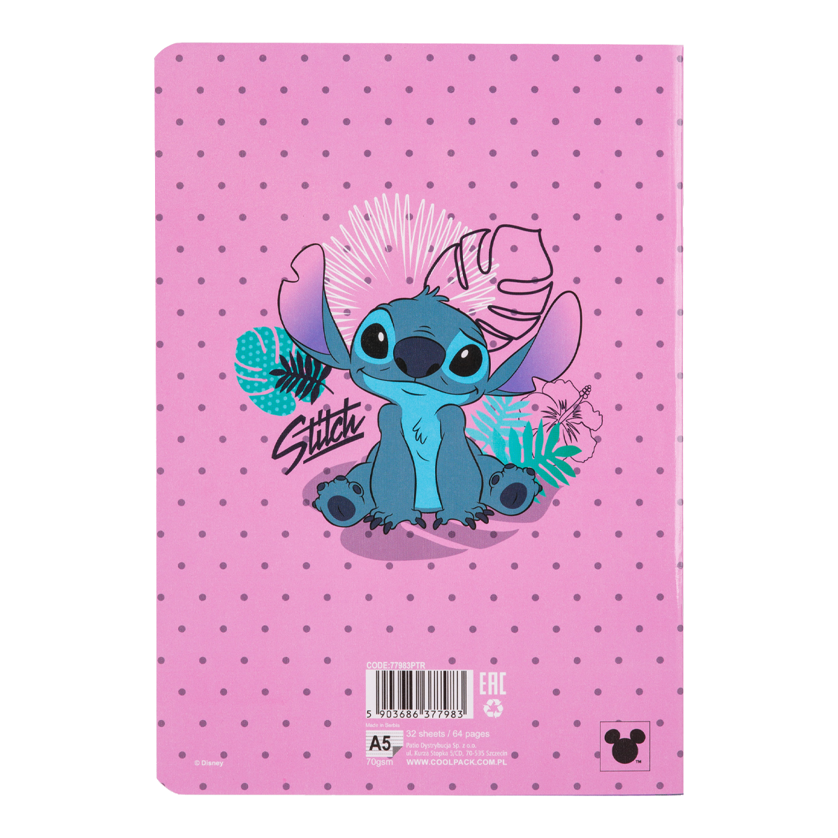 Colorino Stitch 3 vonalas füzet, A5, 32 lapos